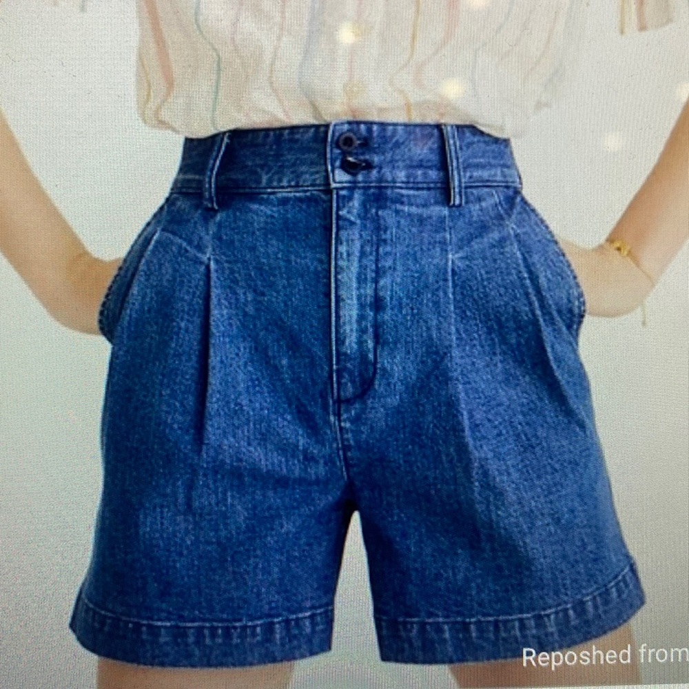 J Crew High Waist Pleated Shorts